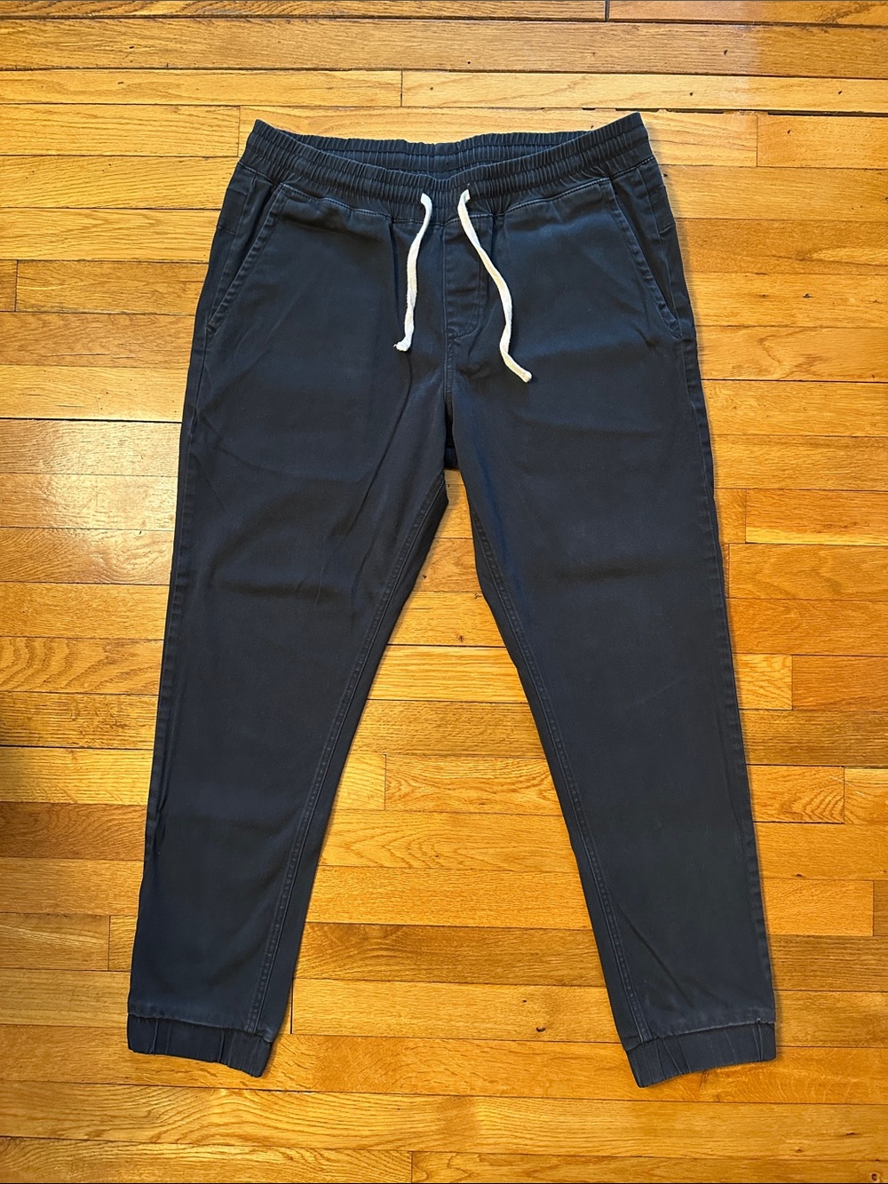 Jackthreads Men's Large Black 98% Cotton Slim Joggers w/ Drawstring Casual Pants
